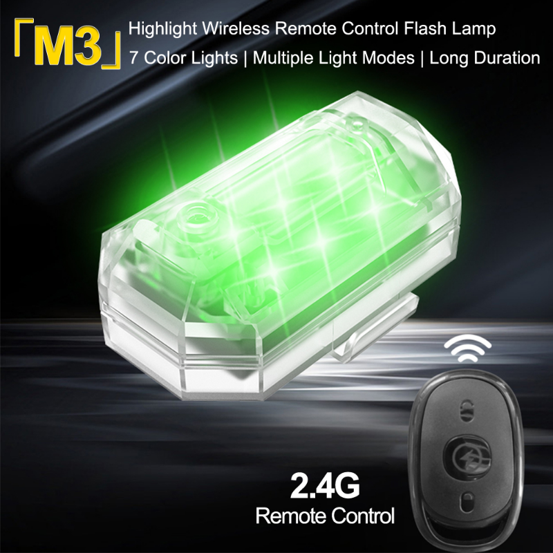 Wireless Remote Control LED Strobe Light for Motorcycle Scooter Anti-collision Warning Lamp Flash Indicator Drones Accessories