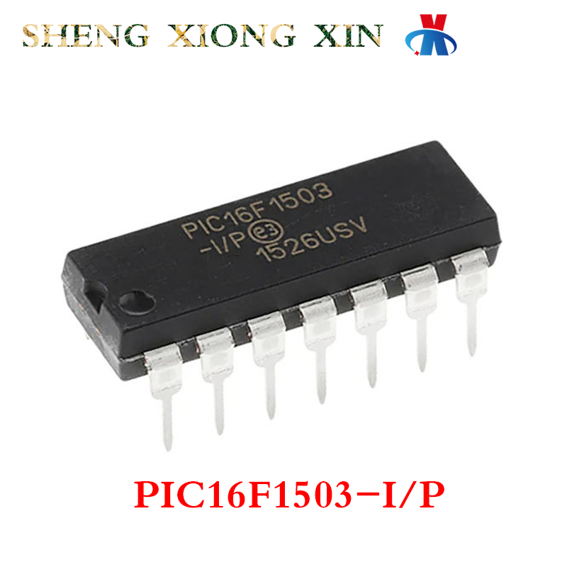 Microcontrolador MCU PIC16F1503 de 8 bits, circuito integrado, PIC16F1503-I/P DIP-14, novedad de 100%, 5 unidades por lote