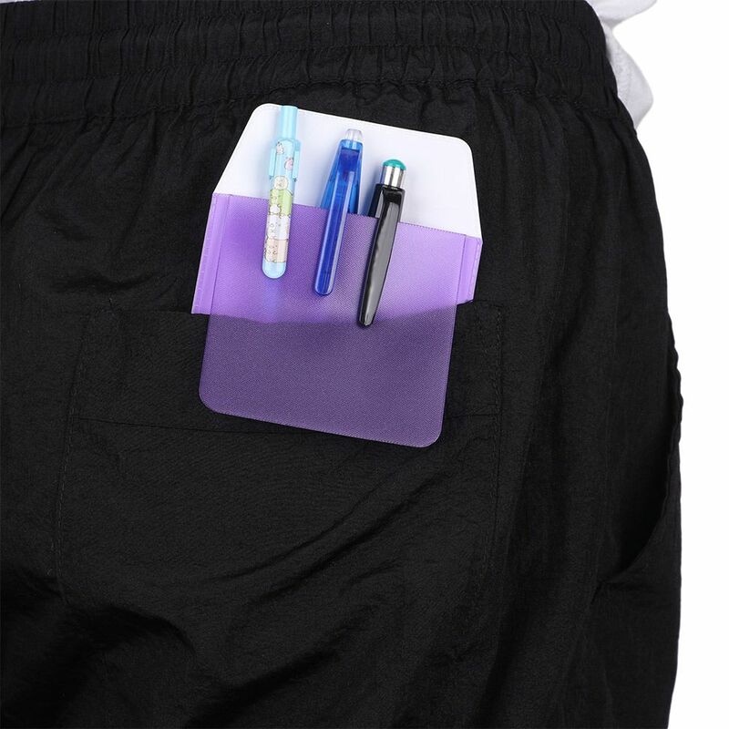 3ชิ้นกระเป๋าใส่ดินสอ PVC สำนักงานสีสันสดใสอุปกรณ์ป้องกันแพทย์พยาบาลกระเป๋าดินสอกันรั่ว