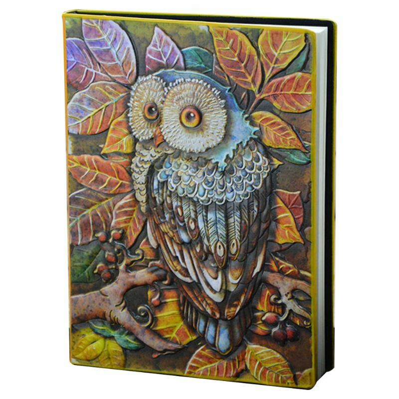 3D Carving Owl Notebook in rilievo Notebook Journal Notepad Diario di viaggio Planner Sketchbook Dropship