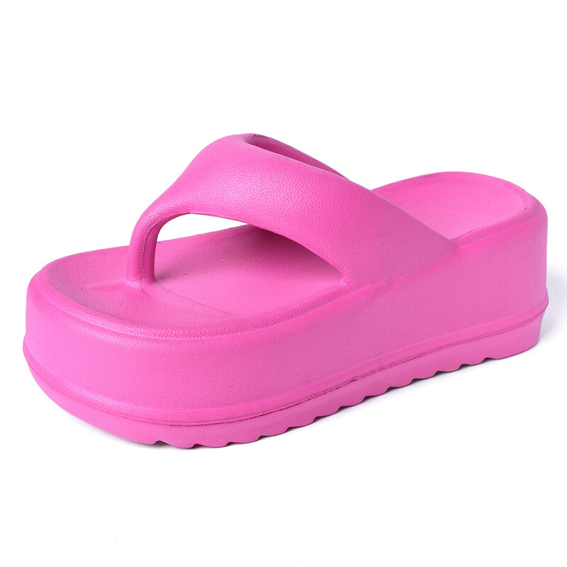 Shevalies sandal Flip-flop tebal wanita, sandal pantai luar ruangan, Sandal musim panas wanita nyaman