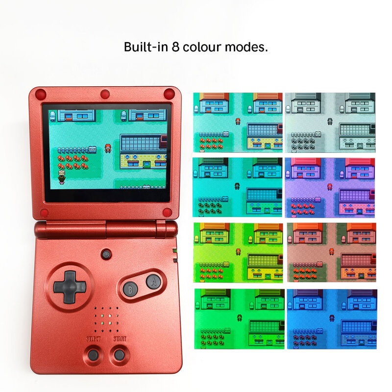 Kit de Mod de repuesto LCD retroiluminado para Game Boy Advance SP, carcasa laminada, sin necesidad de cortar, V5 IPS, GBA SP