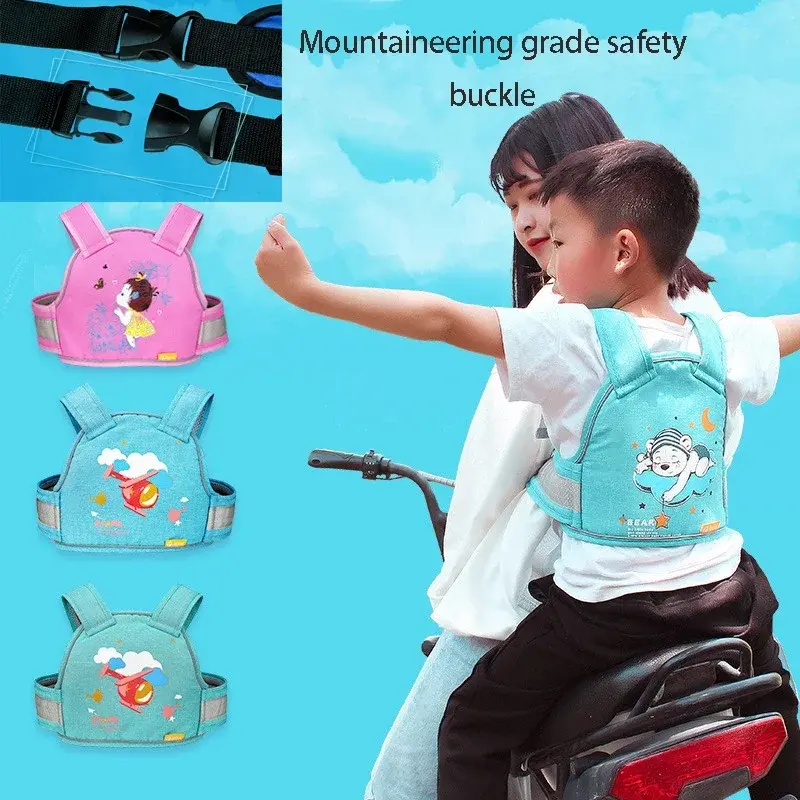 Cintura di sicurezza per bambini cintura per moto cintura di sicurezza per bambini imbracatura per motocicletta cinghie per bambini protezione anticaduta cintura di sicurezza