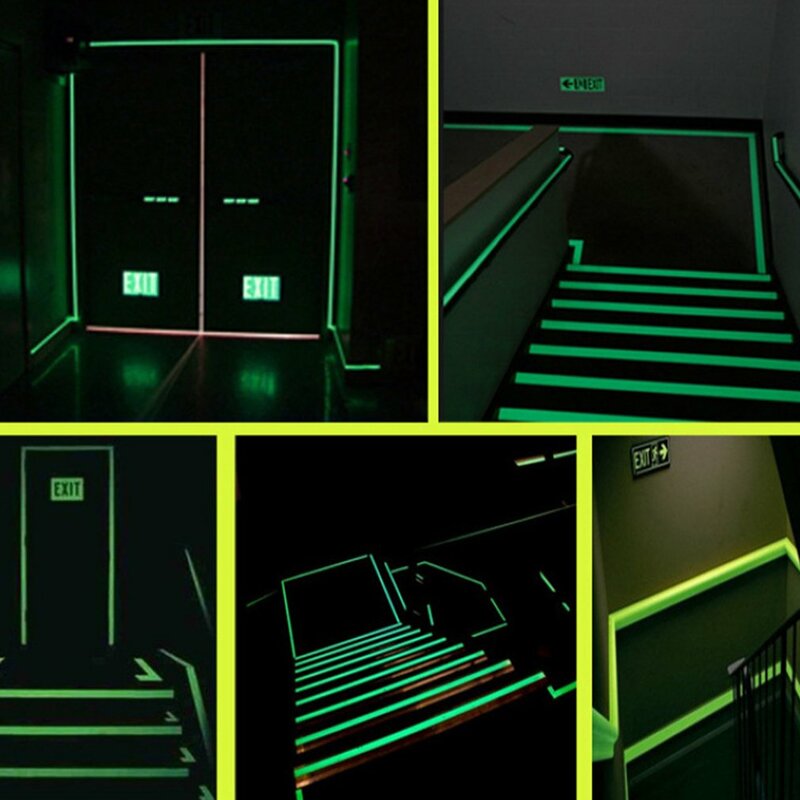 Luminous Tape Self-adhesive Warning Tape Night Vision Glow In Dark Safety Security Home Decoration Luminous Tapes