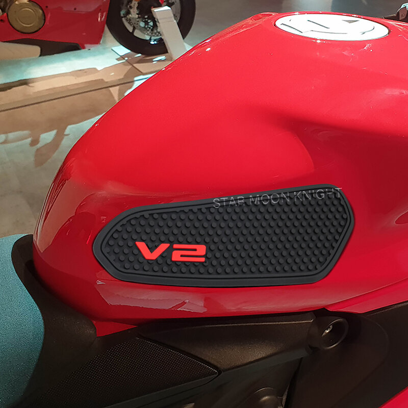 Gumowa boczna naklejka na zbiornik paliwa dla Ducati Panigale V2 Streetfighter V2 2020 2022 Tank Pads naklejki kalkomania uchwyt kolanowy gazu podkładka trakcyjna