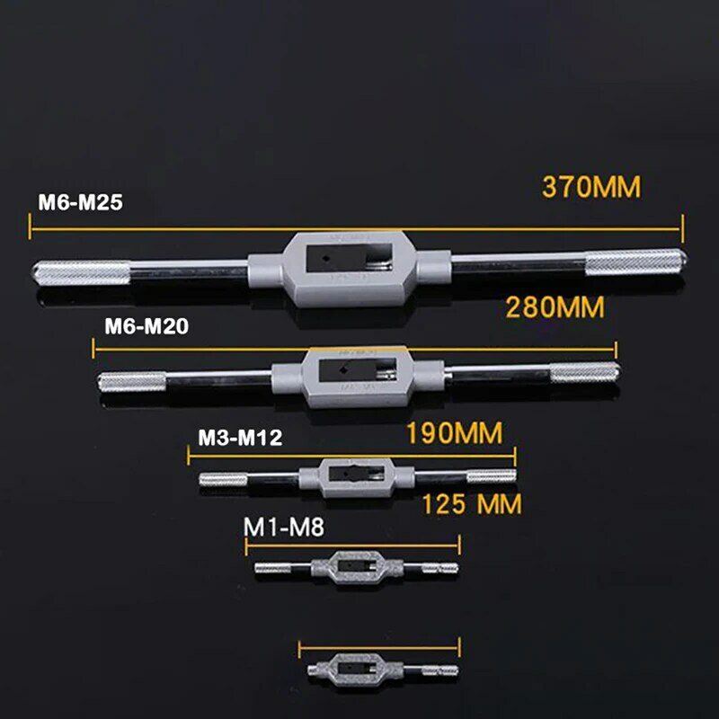 Tangan Disesuaikan Kunci Pas Kunci Pas Pemegang M1-M25 Benang Metrik Menangani Penyadapan Alat Alat Alat Alat Pembesar dan Mati 4 Jenis Memilih