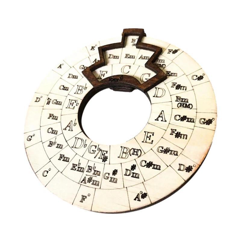 Rueda circular de Fifths, herramienta de acorde de madera, rueda circular que expande tu capacidad de reproducción, escritura de canciones y exploración de música, imprescindible