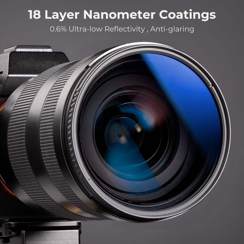 K & F Konsept CPL Filter Lensa Kamera Optik Ultra Ramping Polarizer Melingkar Multi Lapis 49Mm 52Mm 55Mm 58Mm 62Mm 67Mm 77Mm 82Mm