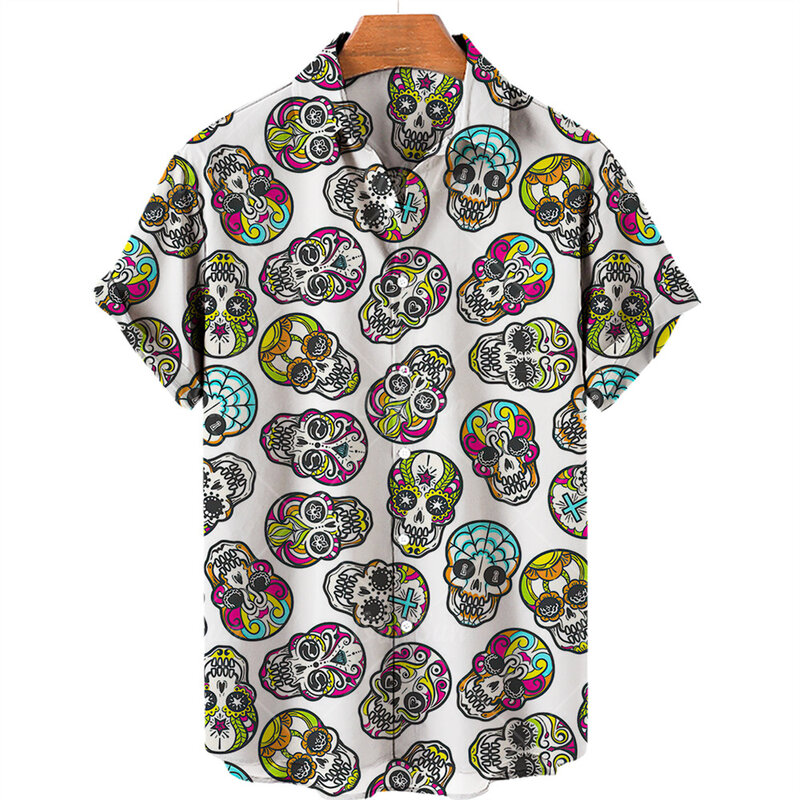 قميص هاواي للرجال بأكمام قصيرة ، توب بياقة ، ملابس الشارع المطبوعة ثلاثية الأبعاد ، ملابس غير رسمية عتيقة ، أزياء هيب هوب ، مصمم ، * * ،