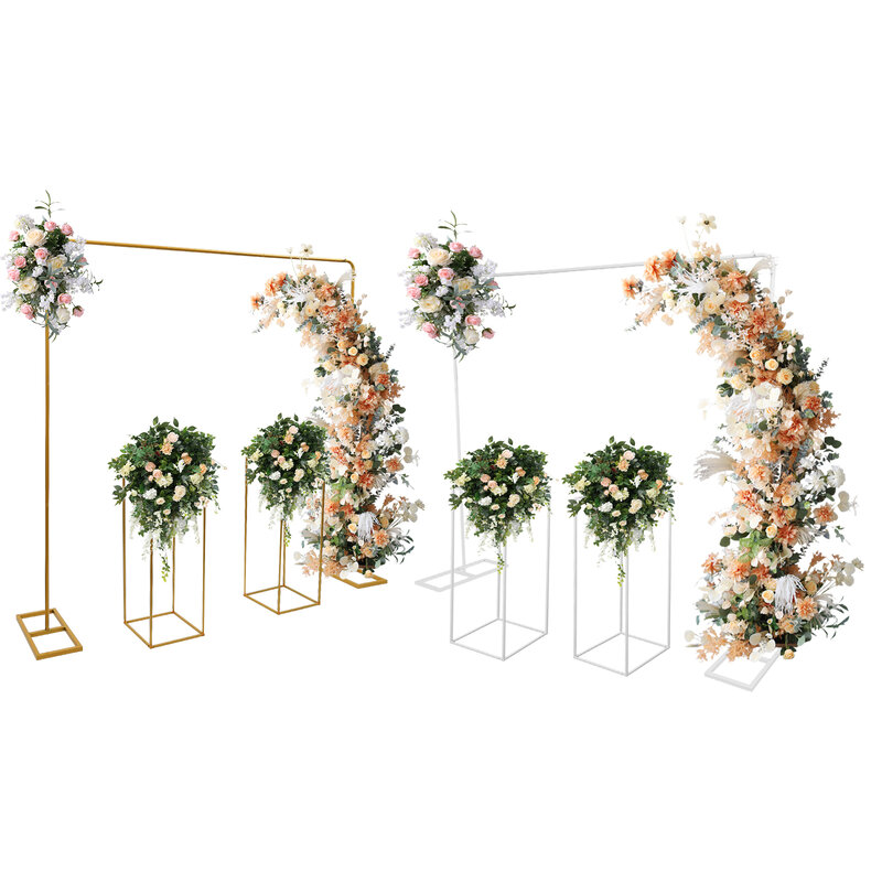 Suporte do fundo do casamento com estandes da flor, suporte do metal para o balão, 2m * 2m, 27*27*80cm, 2 PCes