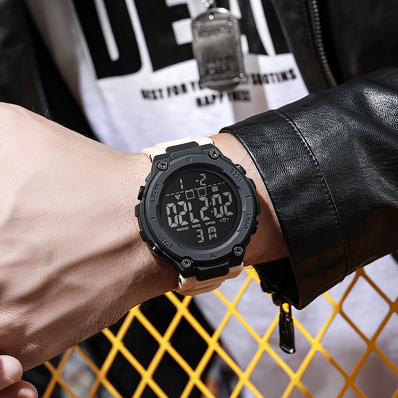 Jam tangan digital pria, jam tangan olahraga multifungsi, jam tangan digital untuk hadiah, Jam alarm, jam tangan digital LED, jam tangan elektronik bercahaya, jam tangan untuk pria