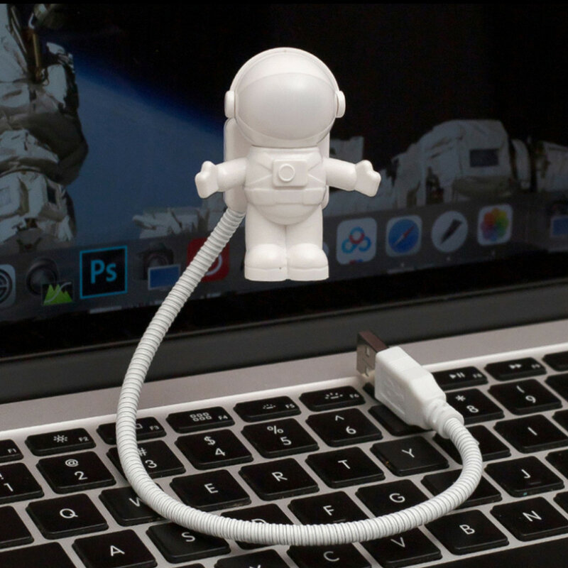 Astronauta lampka nocna USB kosmonauta USB LED regulacja światła lampki nocne gadżety do komputera PC lampa nowość kosmonauta lampa Usb