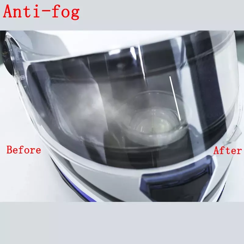 Motocicleta Capacete Clear Rainproof e Anti-fog Film, Segurança de Condução, Durável Nano Revestimento Adesivo, Capacete Acessórios, 2pcs
