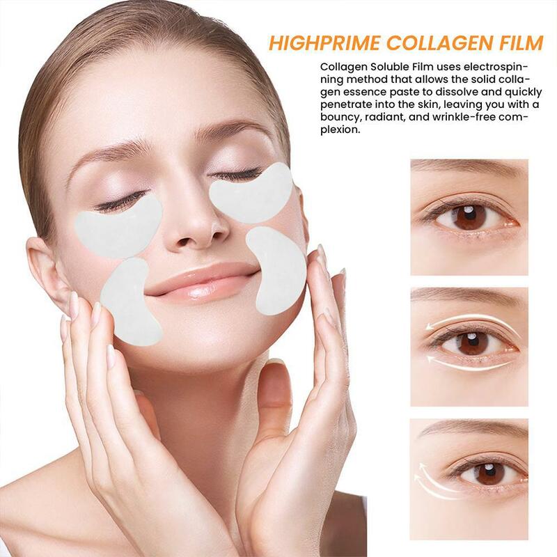 5 paia maschera per gli occhi solubile al collagene antirughe rimuovi borse per gli occhi occhiaie linee sottili lisce cosmetici per la cura della pelle degli occhi idratanti