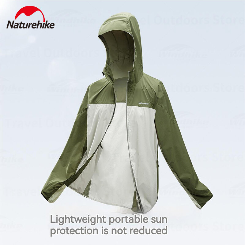 Naturehike-Jaqueta de proteção solar ao ar livre para homens e mulheres, sportswear manga comprida, dissipação de calor respirável, secagem rápida, caminhadas e pesca