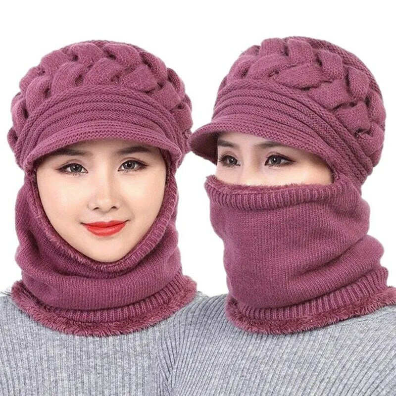 Smile Hat Beanies planchers f pour femmes, Laine respirante chaude, Double couche, Casquettes de protection, Sites d'hiver