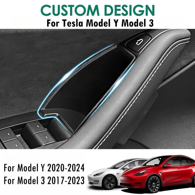 Боковой ящик для хранения для двери Tesla Model 3 Y 2017-2023, 4 шт.