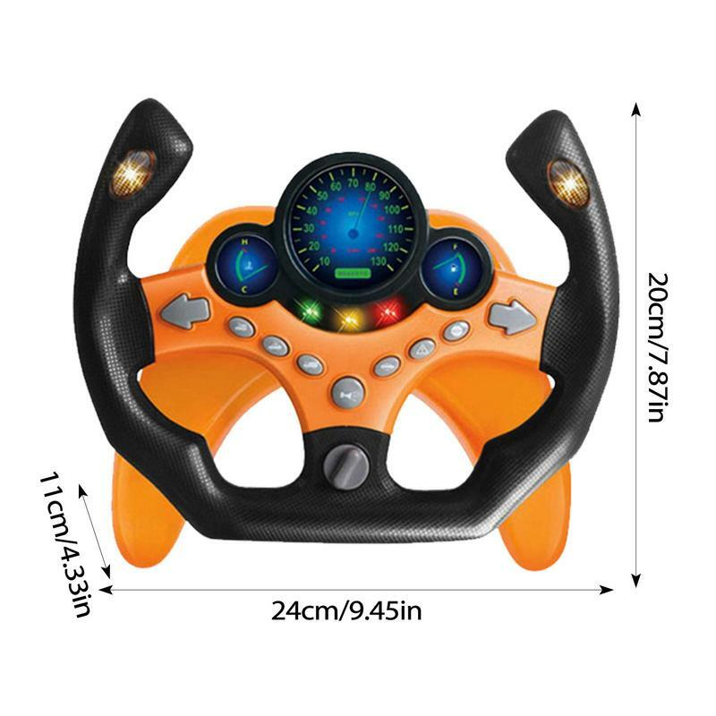 Steering Wheel Toy Creative Car Seat Steering Wheel Toy With Music Kid Pretend Educational Toys For Children Toddler Boys And