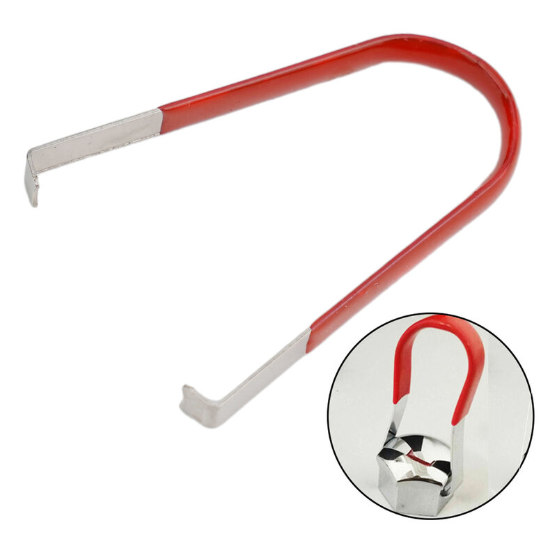 Trochę delikatnej perswazji i nakrętki zejdą z koła EasilyCar, śruba z nakrętką obejmuje czapkę narzędzie do usuwania pęsetę na klucz w kolorze czerwonym