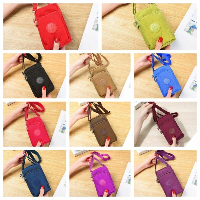 Star Short Nylon portamonete moda lettera impermeabile semplice borsa per soldi borsa per rossetto in stile coreano portafoglio a tre strati Shopping