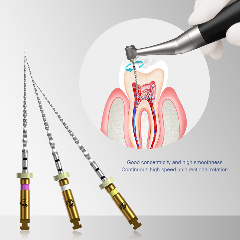 AI-PS loving File Dental Root Canal Tip taper 2% Files Heat-Activated 25mm NiTi Alloy PathFile PT Endodontic Instrument