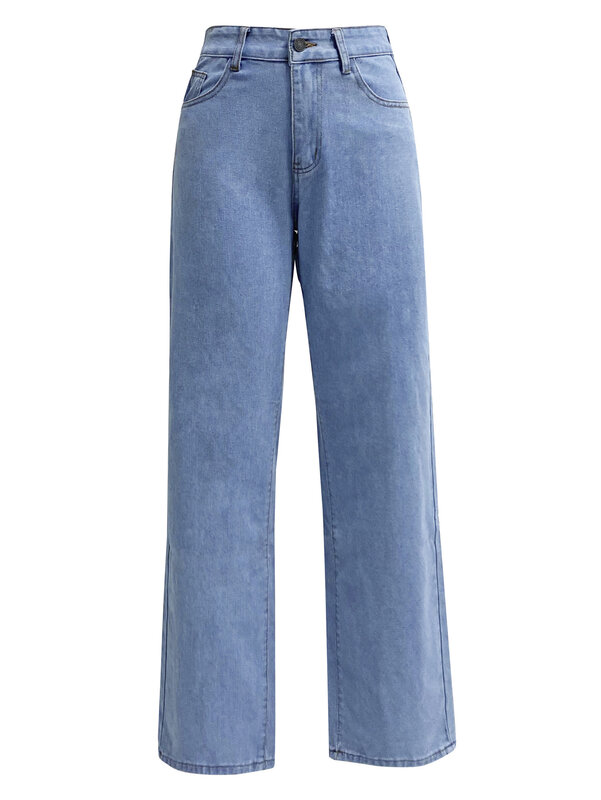 Pantalones vaqueros azules para mujer, Leggings de cintura alta, ropa de calle básica, Verano