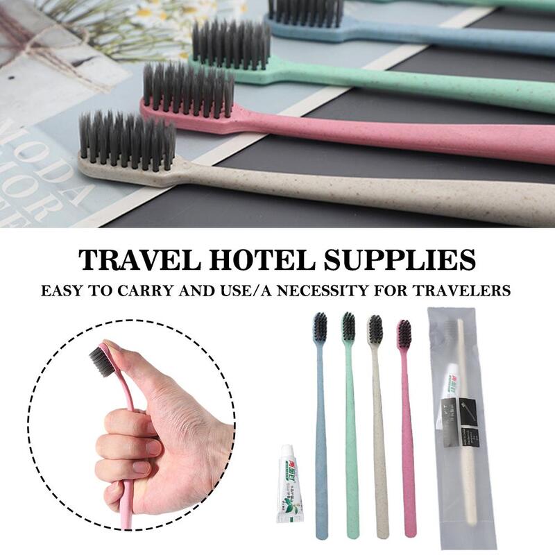 Disposable Toothbrush Toothpaste Travel Hotel Supplies Oral Care Teeth Cleaning Brush For Outdoor Travel Hotel Busniess Cam H9M4