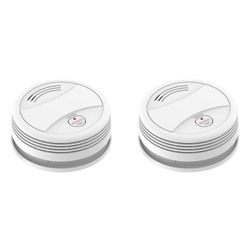 2X Tuya detektor asap strobo Wifi nirkabel, pelindung asap kantor rumah kontrol aplikasi Tuya, Sensor api nirkabel cerdas