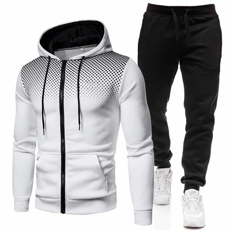 Lente Herfst Heren Trainingspak Sweatsuit + Broek 2 Stuks Sets Mode Mannelijke Outfit Sportkleding Heren Capuchon Sweatshirt