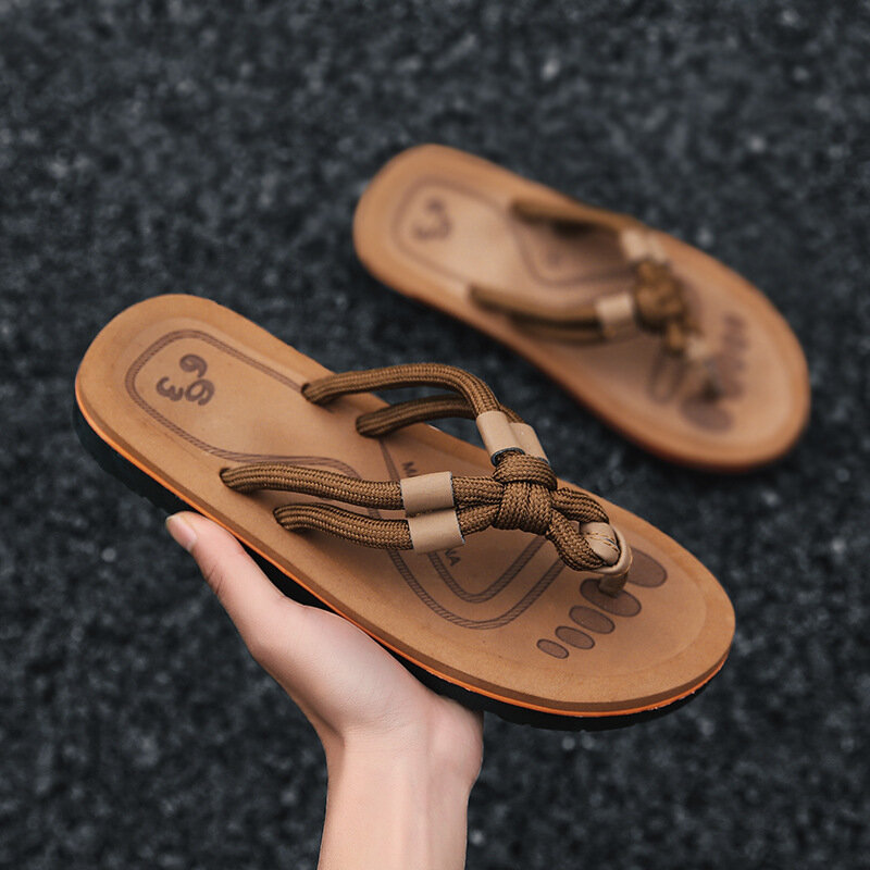 WOTTE New Men Flip Flops Design Outdoor Solid Color Men Slippers Lightweight Summer Slippers Beach Men Sandals шлепки мужские