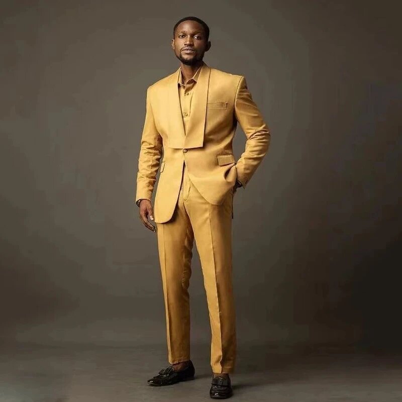 Ultimo Design giacca pantaloni Terno masculino due pezzi Prom One Button Blazer Custom Made Slim Fit abito da sposa Costume Homme