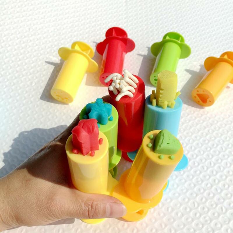 어린이용 내구성 클레이 도구, 도자기 반죽, 재미있는 5 피스 클레이 압출기 세트, 쉬운 DIY, 유아용 수제 미술