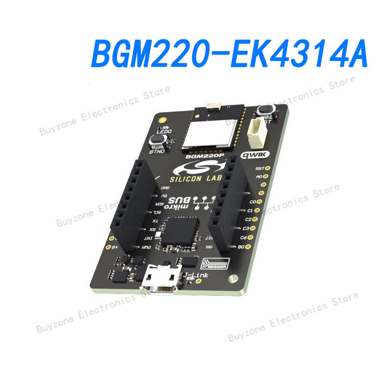 Kit de evaluación de BGM220-EK4314A, comunicación inalámbrica, Bluetooth de baja potencia, SoC, BGM220PC22HNA