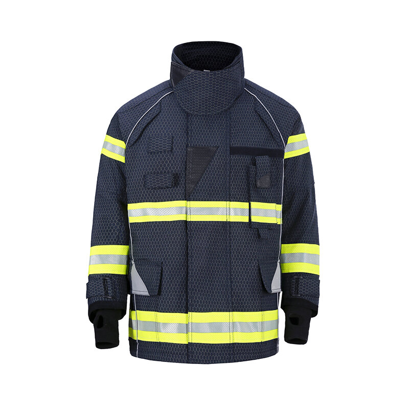 CE сертифицированные EN469 темно-синие пожарные костюмы