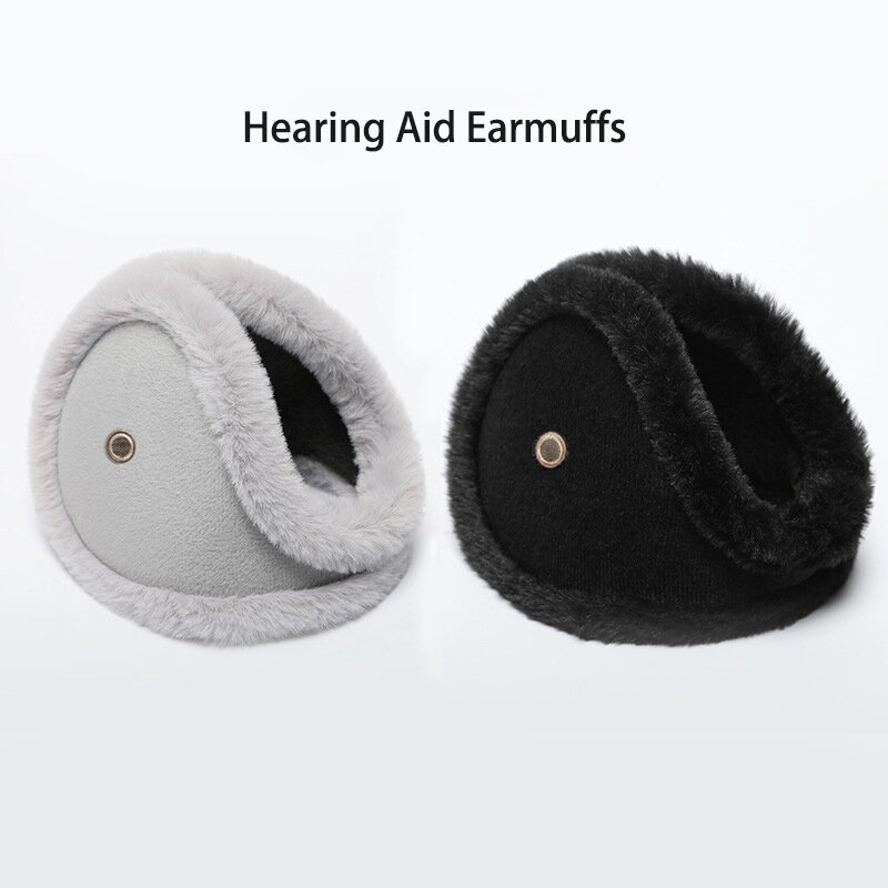 1 buah penutup telinga hangat untuk pria di musim dingin penutup telinga tahan dingin tebal dan mewah untuk pemakaian belakang penguat suara dan alat bantu dengar