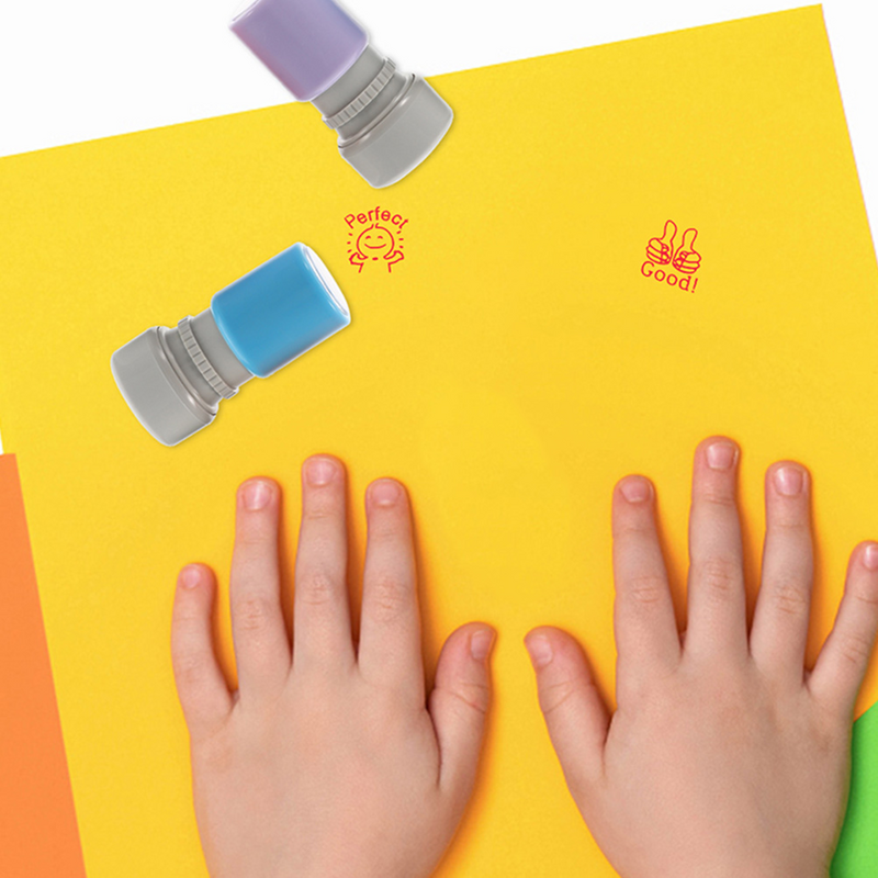 4 sztuki stemple dziecięce stemple dla dzieci światłoczułe pieczęcie narzędzia dla nauczycieli stemple domowe