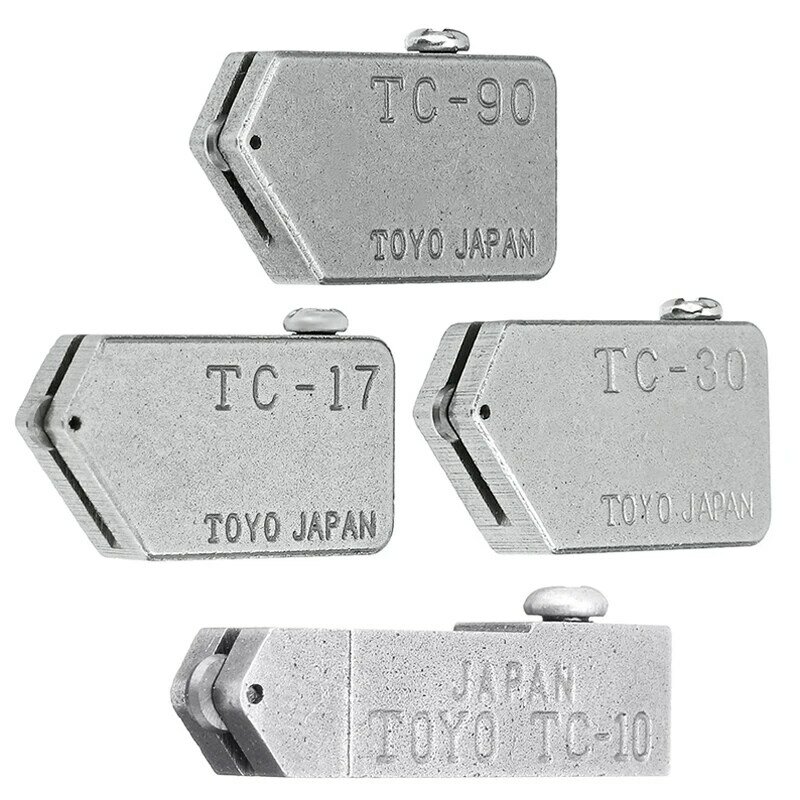 4 tamanhos de vidro cabeça cortador de alta resistência dureza vidro corte direto telha cabeça substituição TC-10 TC-17 TC-30 TC-90