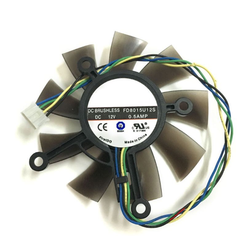 Ventilador de cabezal de 4 pines 75MM FD8015U12S DC12V 0.5AMP 4PIN, enfriador para ASUS GTX 560 GTX550Ti HD7850, ventiladores de refrigeración para tarjetas de vídeo gráficas