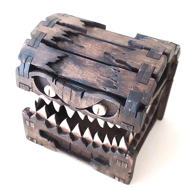 1 szt. Diabelskie pudełko do przechowywania drewniane drewniane klocki 12x12x10cm DIY kolorowe dekoracja rzemieślnicza Graffiti