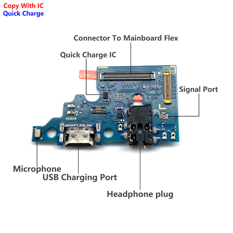 Новинка, зарядное устройство USB, док-разъем, гибкий кабель для Samsung A51 A02 A01 Core A03 Core A02S A21S A31 A11 A03