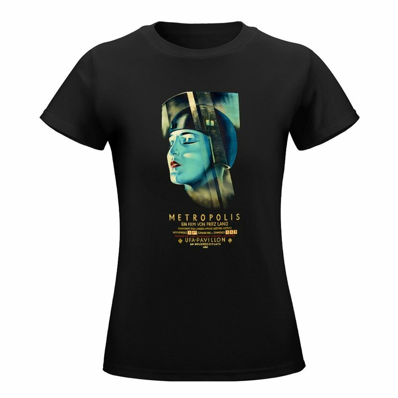 Metropolis Film Poster 1927 Release T-Shirt Plus Size Tops Anime Kleding T-Shirt Voor Vrouwen