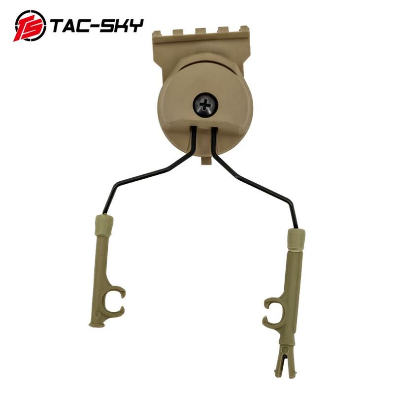 TS TAC-SKY Headset Taktis Comtac II III Bracket Fast Ops Core หมวกกันน็อก ARC Rail และไฟฉายกลชุดติดตั้ง