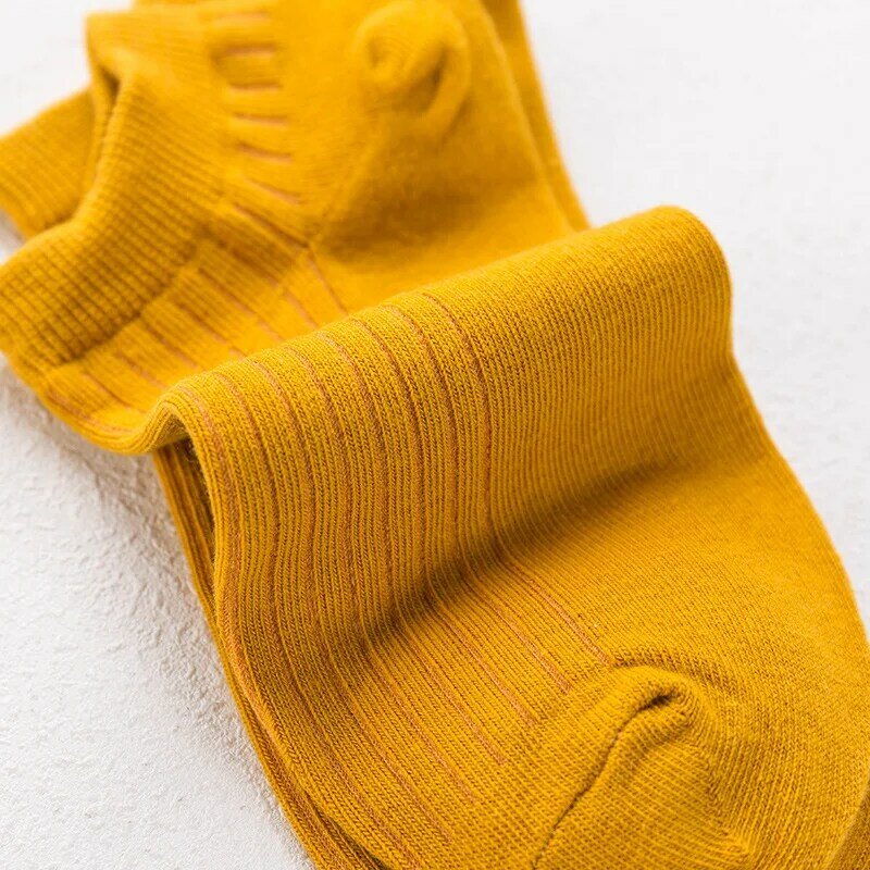 5 Pairs/Batch Low Top Women's Socks Solid Color Orange Pink Grey Breathable Cotton Sports Socks Men's Socks Women's Men