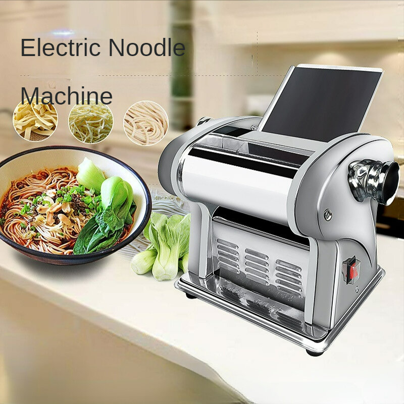 Elektrische Noodle Wonton Wrapper Machine Pasta Maken Noedelmaker Machine Commerciële Huishoudelijke Roestvrijstalen Noedelpersmachine