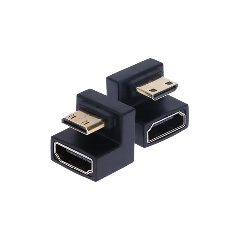 HDMI-kompatibler Adapter 360 Grad abgewinkelter U-förmiger L-Konverter Mini-HD-Stecker auf HDMI-Adapter