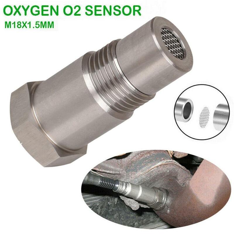 車のアダプター-酸素センサーフィルター、延長ネジ、m18 x 1.5、エンジンライト付き眉毛、道路触媒
