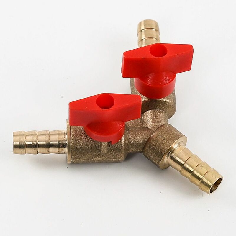 10mm Hose Barb Y Type Three 3 Way Iron Shut Off Ball Valve Pipe Fitting Connector Adapter For Fuel Gas Water Oil Air Valves
