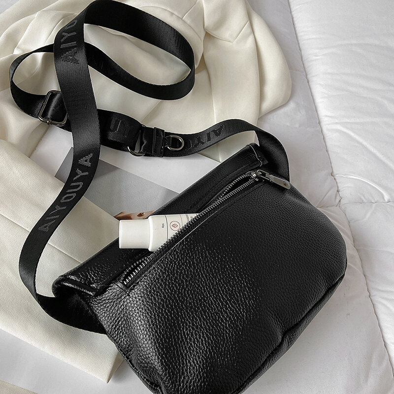 Роскошная брендовая поясная сумка для женщин, забавная сумочка из натуральной кожи, модные Нагрудные Женские сумки через плечо