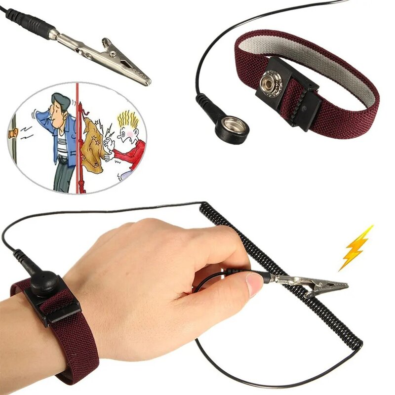 Cinturino da polso antistatico cinturino regolabile braccialetto fabbrica Computer elettronico sicurezza industriale accessorio professionale