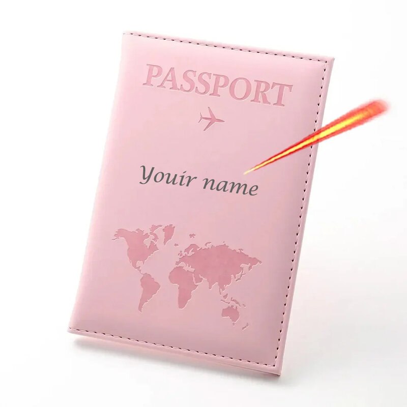 Customized EU European Union Passport Cover Couple Map Passport Book Covers Women Travel Personalised Wedding Wedding Gift